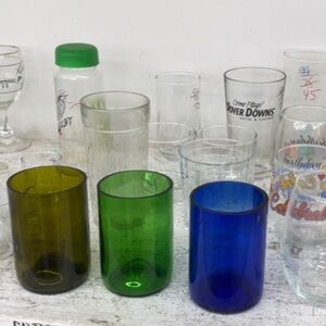 Wine bottle glasses set 3 glass